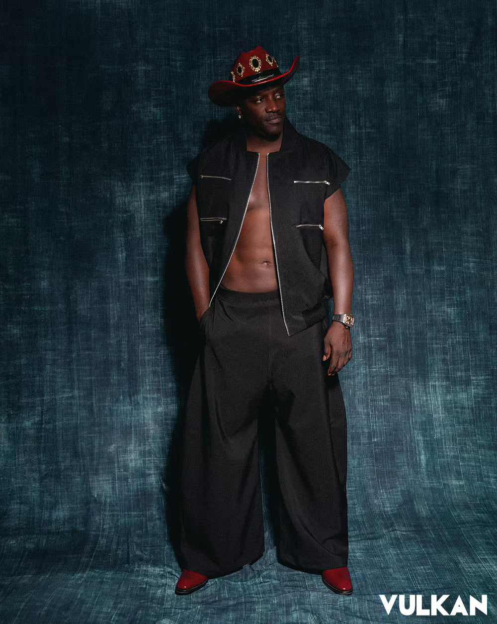 Crimson Soul Cowboy Hat Worn by AKON